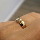 Image 10 of Gold solitaire ring with zirconia