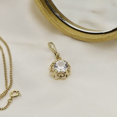 Gold pendant with Aquamarine Image 2 of Gold pendant with Aquamarine