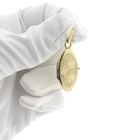 Image 13 of Vintage gold locket pendant; Floral design