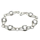 Image 4 of Silver fantasy bracelet set with zirconia stones