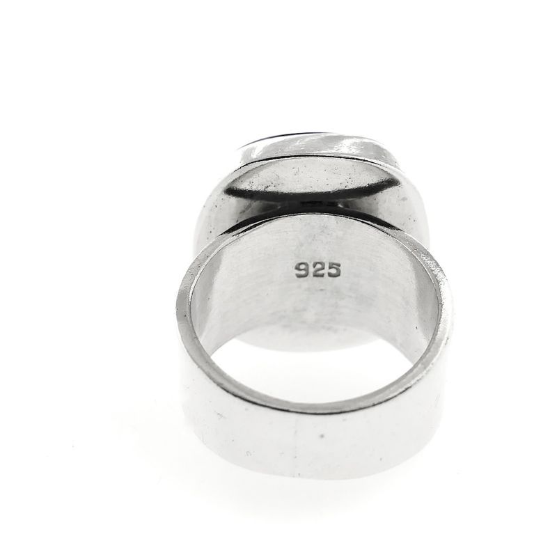 Image 5 of Silver robust ring with onyx