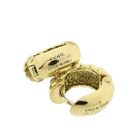 Image 6 of 18K gold half-round hoop earrings; FOPE