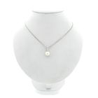 Image 3 of White gold pendant with pearl and diamonds; 0.21 ct.