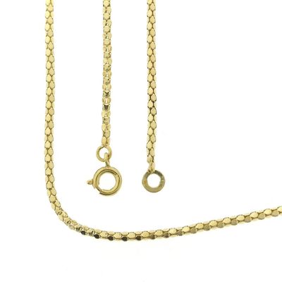 Gold mirrored mesh link necklace Image 1 of Gold mirrored mesh link necklace