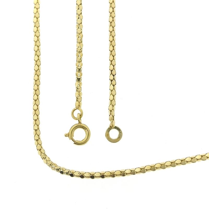 Image 1 of Gold mirrored mesh link necklace