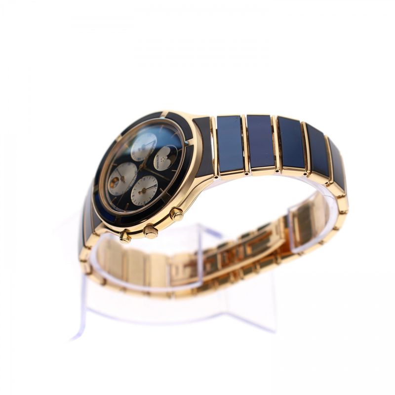 Afbeelding 6 van Eterna Airforce Galaxis Moonphase 850.4386.68; Vintage 18k. Gouden Heren Horloge