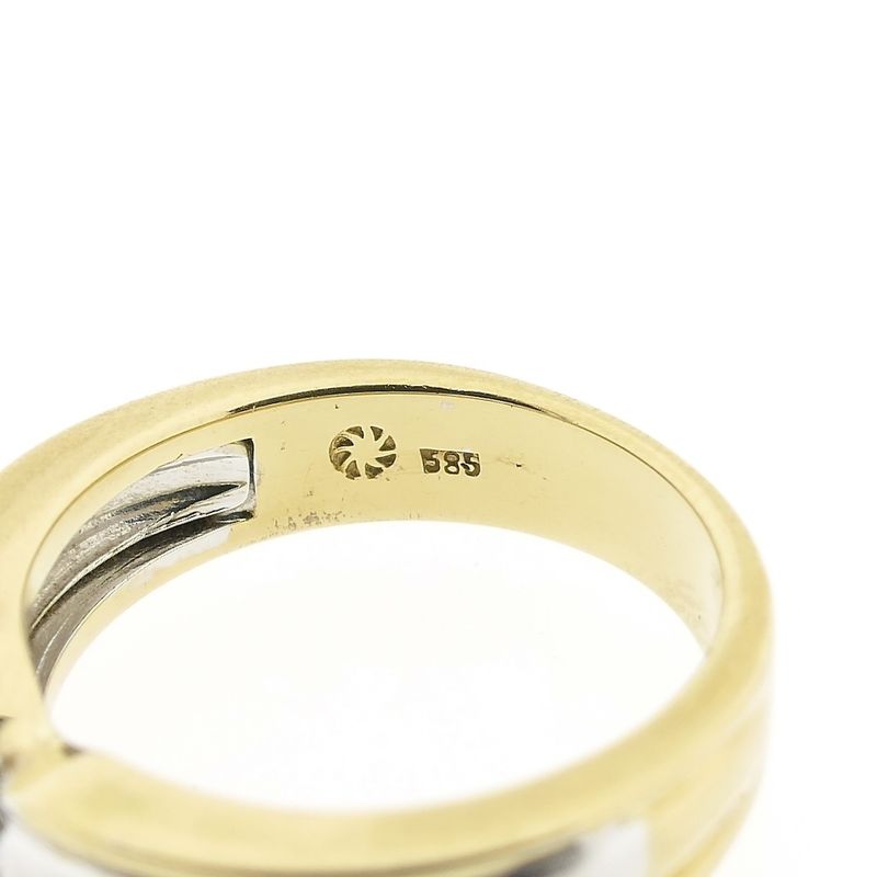Image 6 of Two-tone gold ring with zirconia