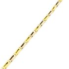 Image 11 of Bicolor Gold Bar Link Necklace with 0.25 ct Diamond; 18K; 46 cm