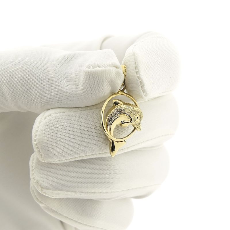Image 10 of Golden dolphin pendant