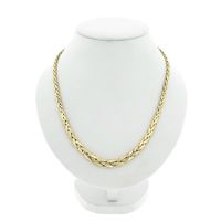 Gold foxtail link necklace