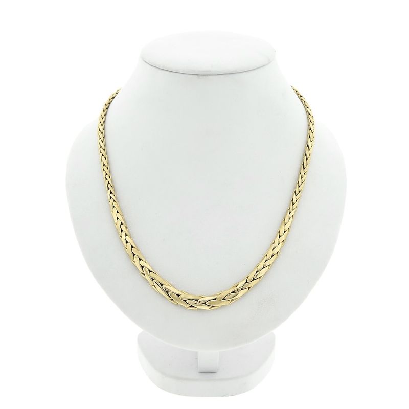 Image 1 of Gold foxtail link necklace