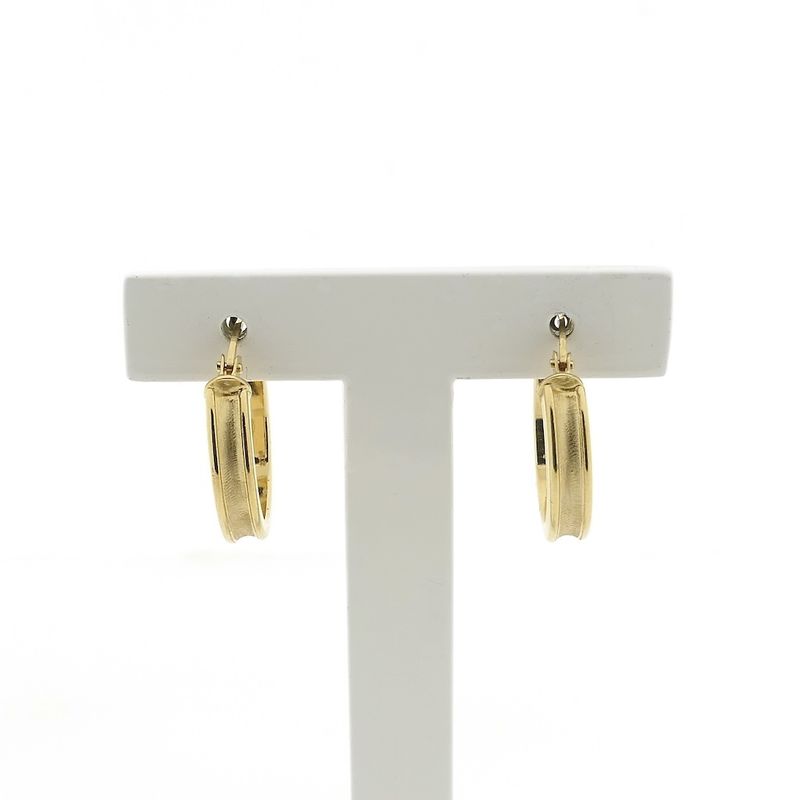 Image 1 of Gold matte earrings | Ø 19.0 mm