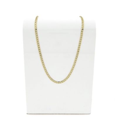 Image 1 of Gold flat/wide gourmet link chain