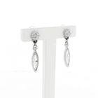 Image 3 of Silver long earrings with zirconia | Swarovski