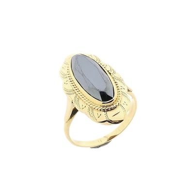 Gold Ring with Hematite Image 1 of Gold Ring with Hematite