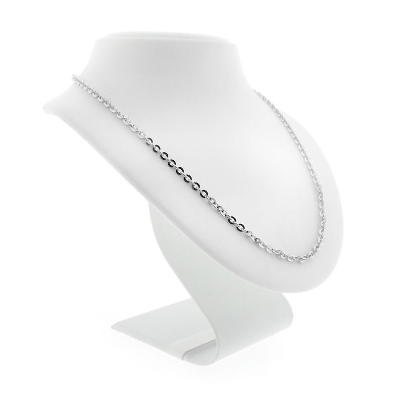 Image 7 of Silver long anchor link necklace | 70 cm