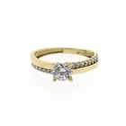 Image 4 of Gold solitaire ring with zirconia