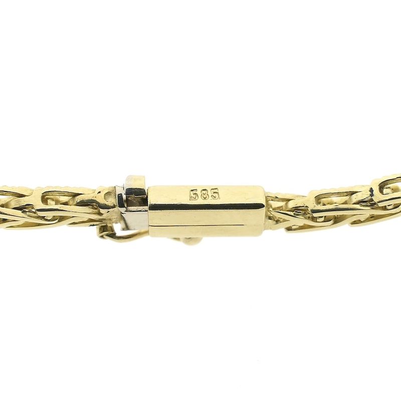 Image 6 of Gold foxtail link necklace