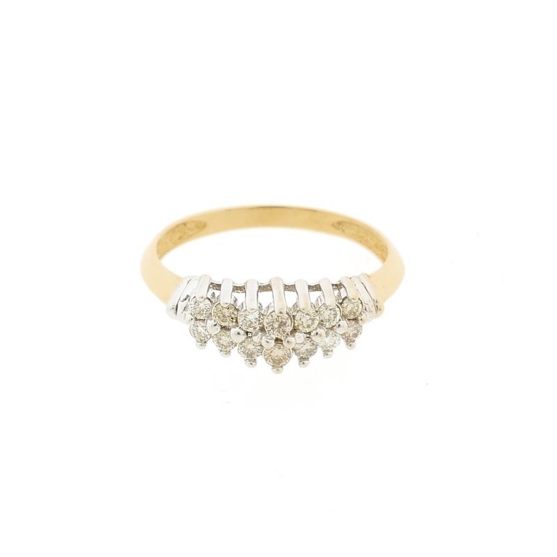 Image 7 of Gold ring pavé set with diamonds | 0.56 ct.