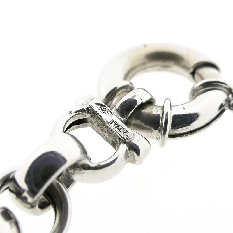 Image 6 of White gold jasseron link necklace