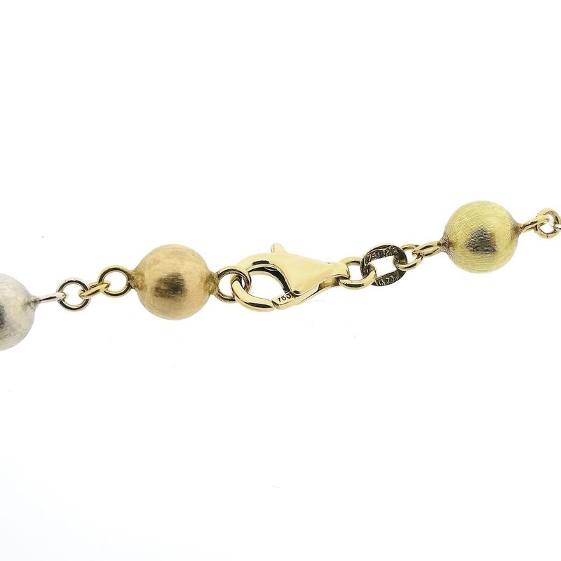 Image 5 of Tricolor gold ball chain; 72 cm