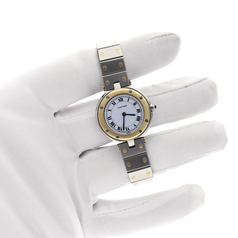 Image 11 of Cartier Santos Vendôme Ronde 8191; 18k gold/steel women's watch