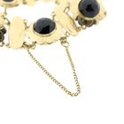 Image 2 of Antique gold boat bracelet with garnet