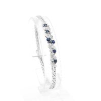 White Gold Cardano Link Bracelet with Sapphire & Diamonds