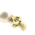 Image 7 of Gold pendant with pearl and diamond 0.24 ct.