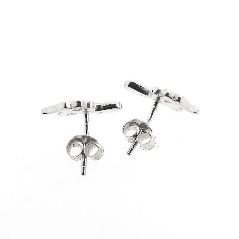 Image 4 of Silver snake stud earrings