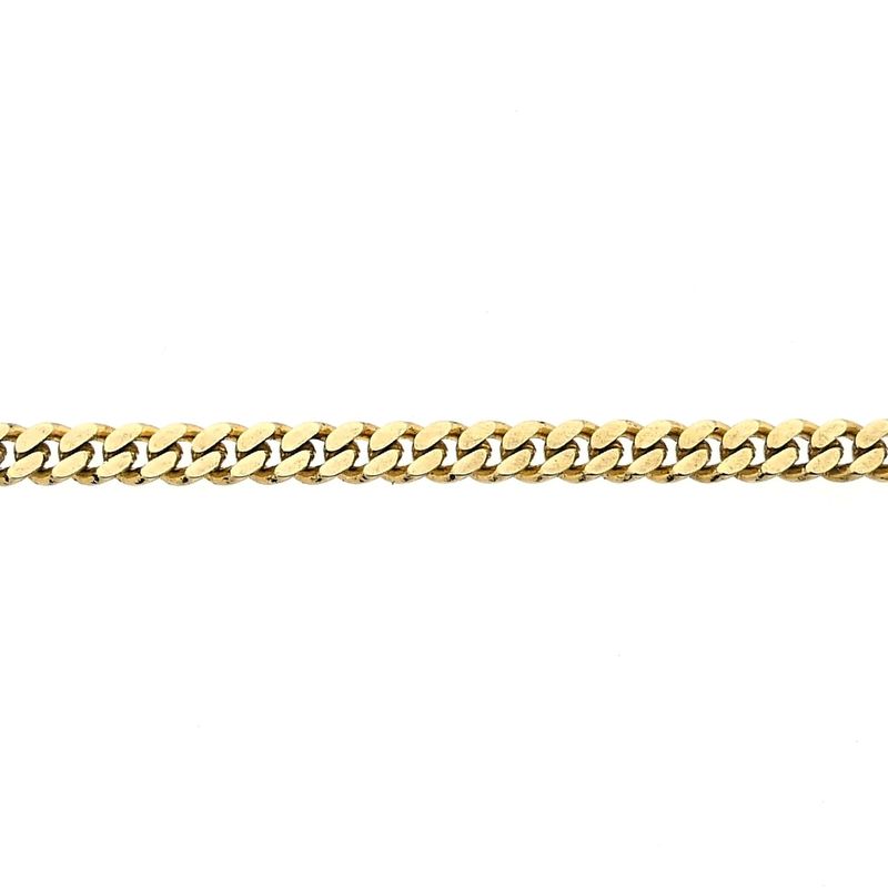 Image 5 of Flat Gourmet Link Bracelet in Yellow Gold