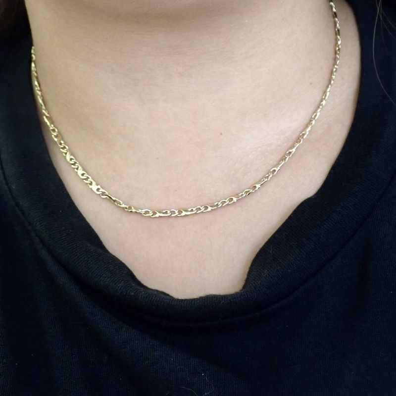 Image 2 of Gold infinity link necklace | 44 cm