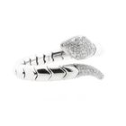 Image 1 of Leo Pizzo white gold 'Serpentine' cuff bracelet with diamonds; Size XS
