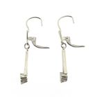 Image 6 of White gold stud earrings with diamond | 0.08 ct.