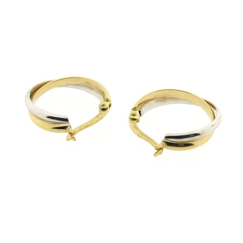 Image 8 of Two-tone gold earrings | Ø 16.9 mm