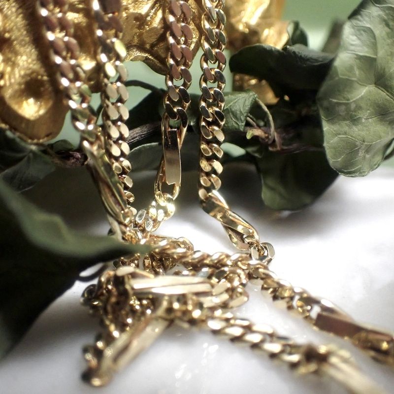 Image 2 of Golden fantasy link chain | 55.5 cm