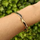 Image 9 of Two-tone gold bangle; Size M