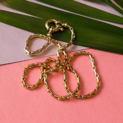 Image 2 of Two-tone Cardano link chain | 47 cm