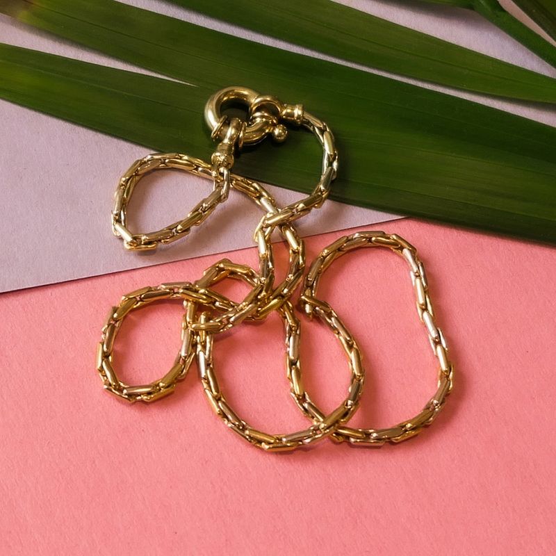 Image 2 of Two-tone Cardano link chain | 47 cm