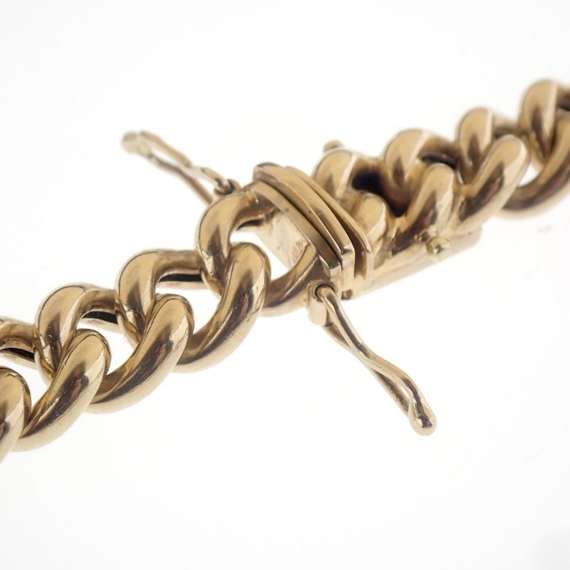 Image 8 of Solid gold gourmet link bracelet | 20 cm