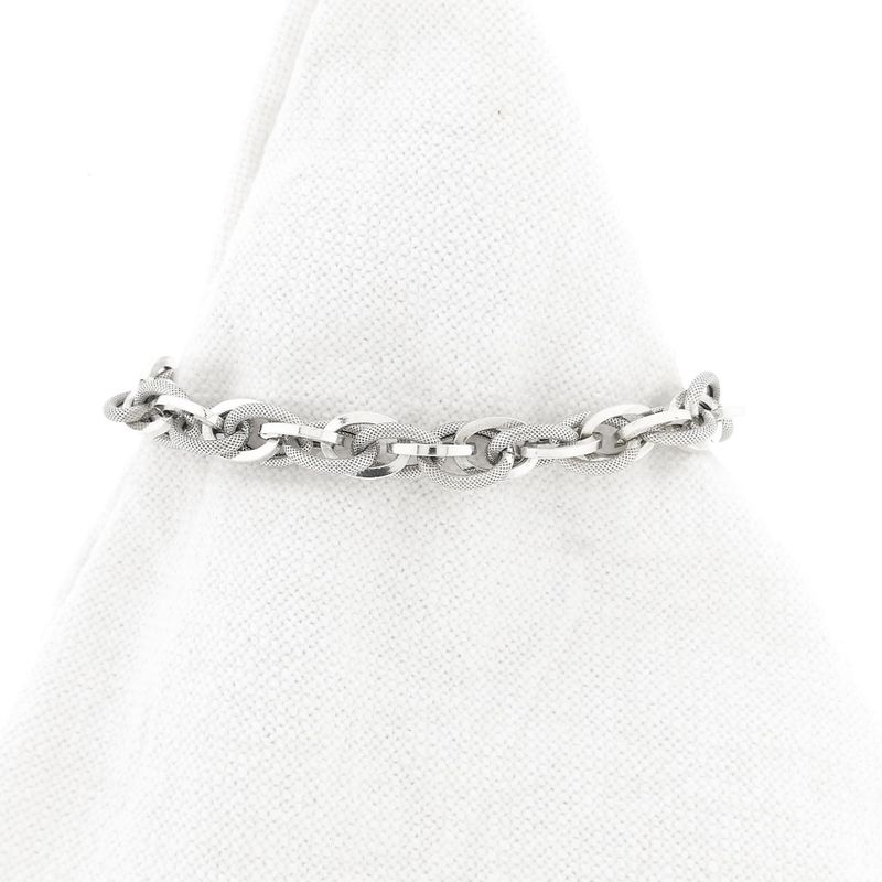 Image 1 of Silver Fantasy/Cable Chain Bracelet