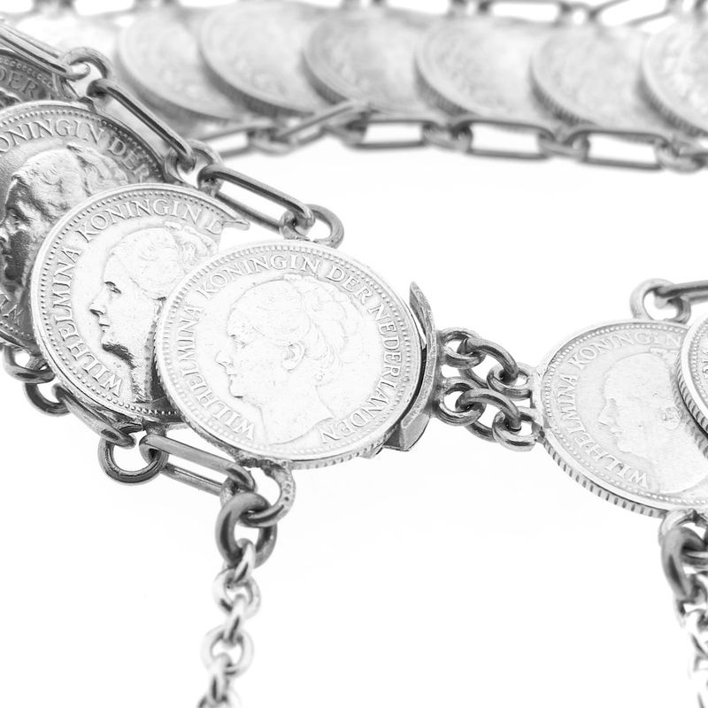 Image 4 of Silver Queen Wilhelmina coin bracelet | 17 cm