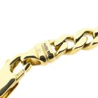 Afbeelding 4 van Gouden platte gourmetschakel armband | 21 cm
