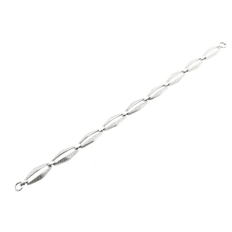 Image 7 of Silver link bracelet with fantasy pattern | 19.5 cm