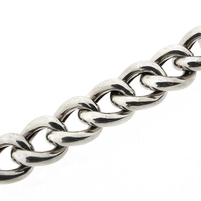 Image 4 of Silver robust gourmet link necklace | 45.5 cm