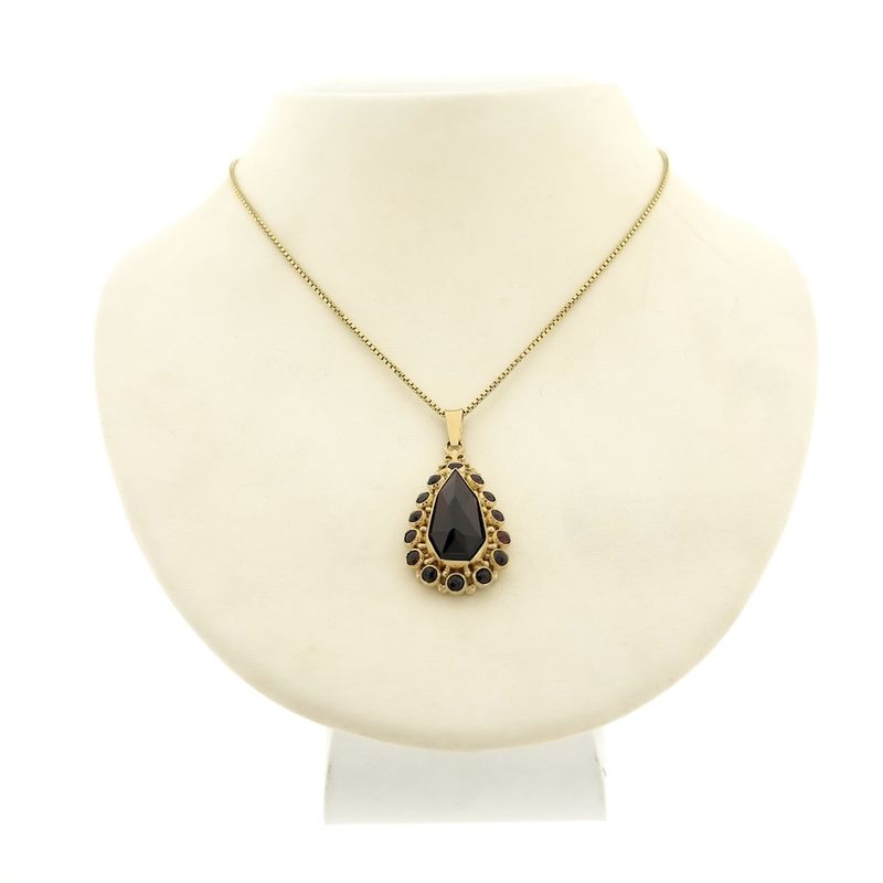 Image 5 of Vintage gold pendant with garnet