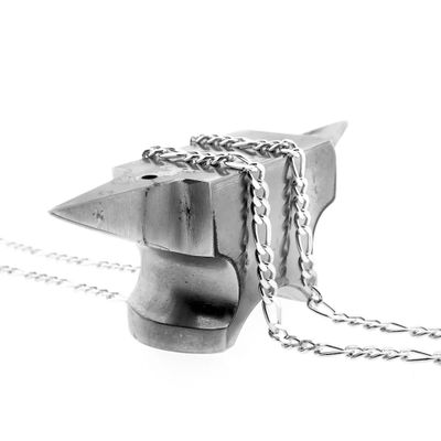 Image 2 of Silver long figaro link necklace | 80 cm