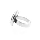 Image 6 of Silver ring with onyx and hematite