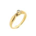 Image 1 of Gold solitaire ring with diamond; 0.17 ct.