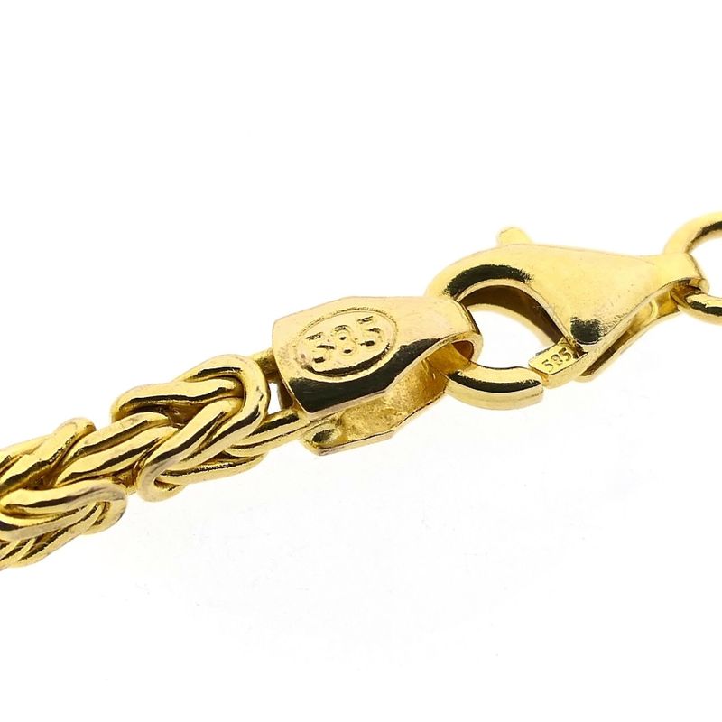 Afbeelding 5 van Gouden vierkante koningsschakel ketting | 46,5 cm